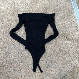 Naked wardrobe off the shoulder body suit. Size large